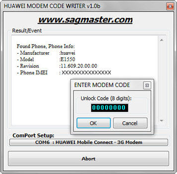 Подробнее: «HUAWEI MODEM CODE WRITER 1.0b» \ «Unlock Modem» – разблокировка модема посредством ручного ввода NCK кода