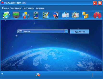 Главное окно софта «HUAWEI Modem Mini Option4 11.300.05.21.443»