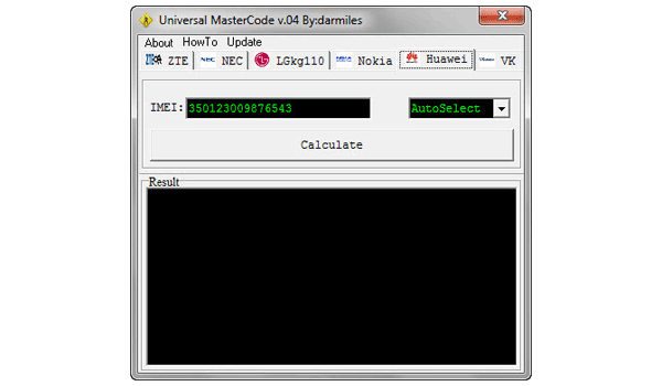 Главное окно программы «Universal MasterCode 0.4 By darmiles»